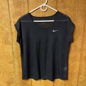Nike Dri fit sheer cap sleeve top